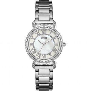 Guess Ladies Watch Silver White Face